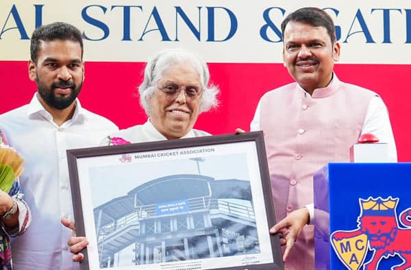 Wankhede Stadium Gate Named After Diana Edulji in Historic MCA Tribute Wankhede Stadium Gate Named After Diana Edulji