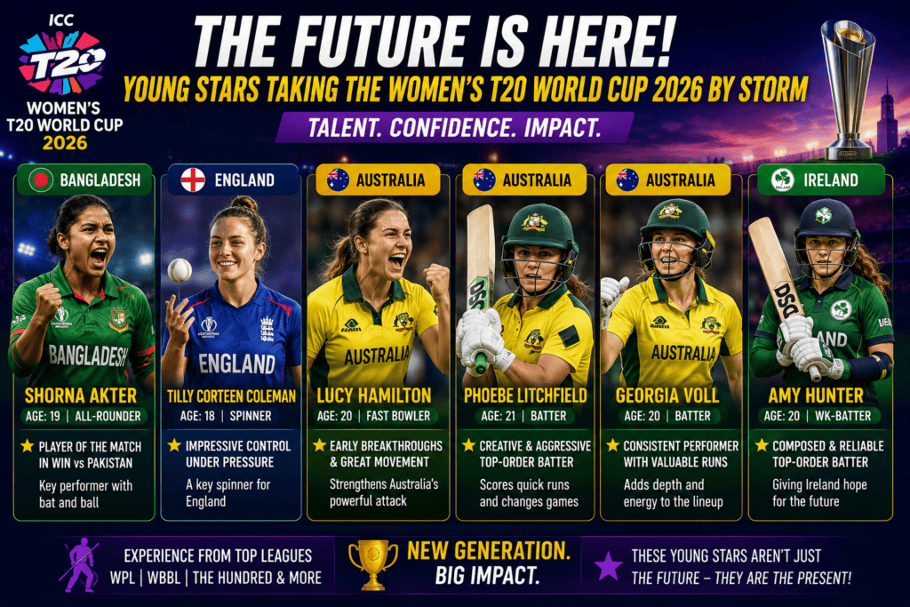 Women’s T20 World Cup 2026: Young Players Who Are Taking the Tournament by Storm Young Stars Shining at Women’s T20 World Cup 2026