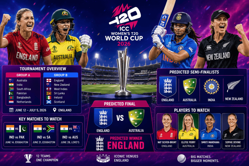 Women’s T20 World Cup 2026 Predictions Winner and Teams