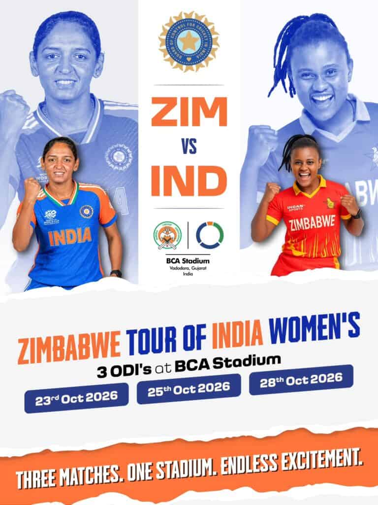 India Women vs Zimbabwe 2026: Historic Home Series Announced for October India Women vs Zimbabwe 2026: Historic October Series Announced