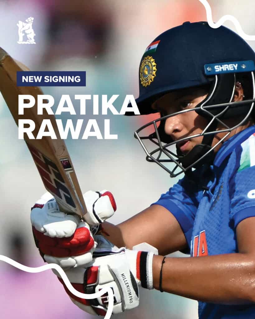 Pratika Rawal Joins Warwickshire for Rest of 2026 Season