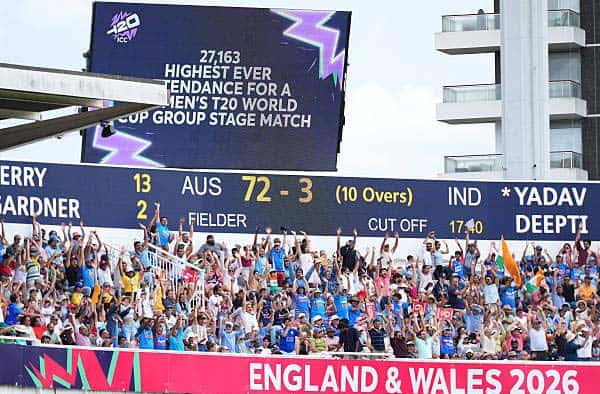 Australia vs India at Lord’s Sets New Women’s T20 World Cup Group-Stage Attendance Record Australia vs India Sets Women’s T20 World Cup Attendance Record