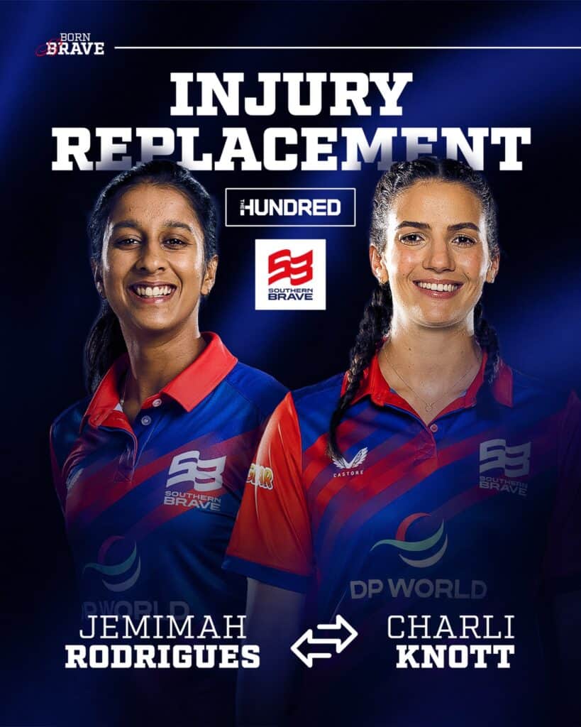 Jemimah Rodrigues Ruled Out of The Hundred With Hamstring Injury