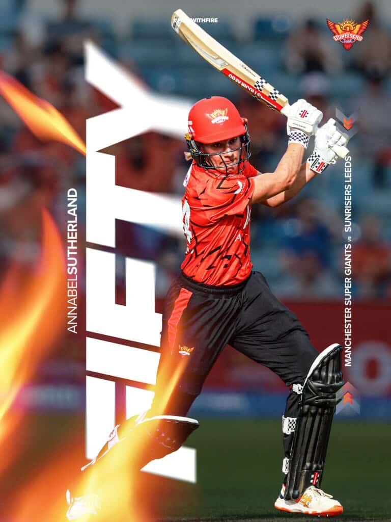Sunrisers Leeds Women Beat Manchester Super Giants by 41 Runs