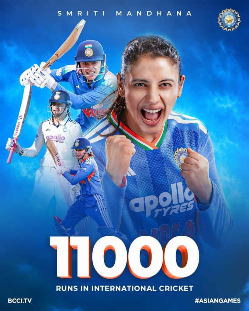 Smriti Mandhana Breaks Multiple Records in Asian Games Final