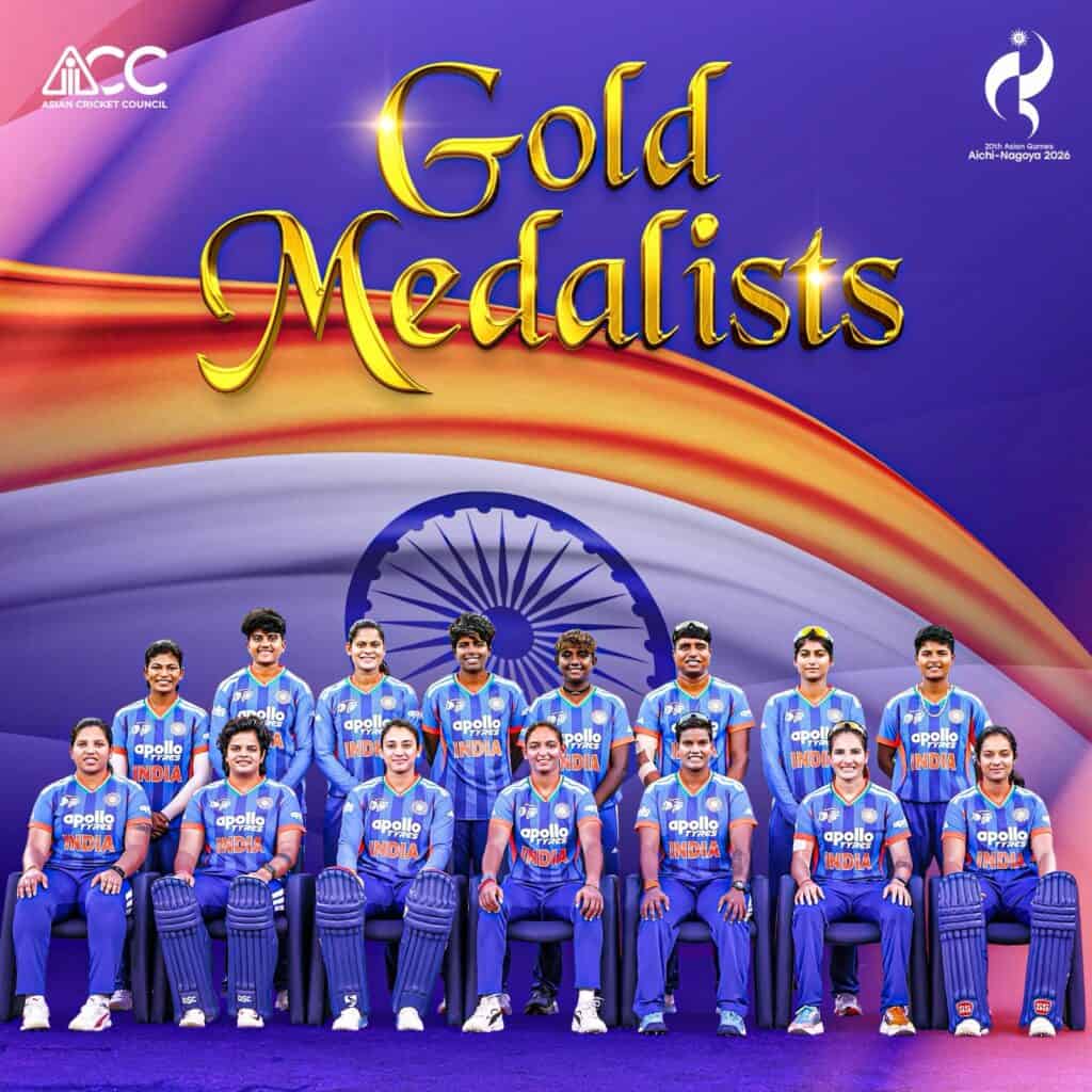 India Women Set Historic WT20I Appearance Record With Gold-Medal Victory Over Sri Lanka India Women Set WT20I World Record at Asian Games