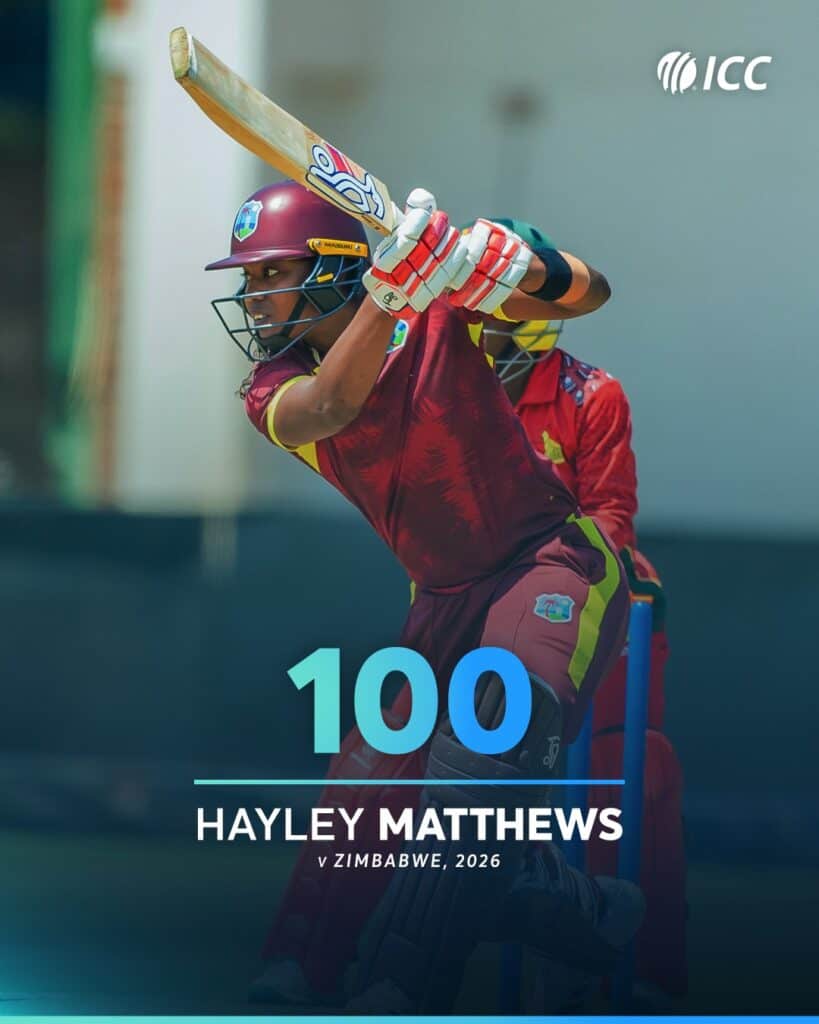 Hayley Matthews Rewrites Record Books With Historic 182 Against Zimbabwe Hayley Matthews Smashes Historic 182 to Set New West Indies ODI Record