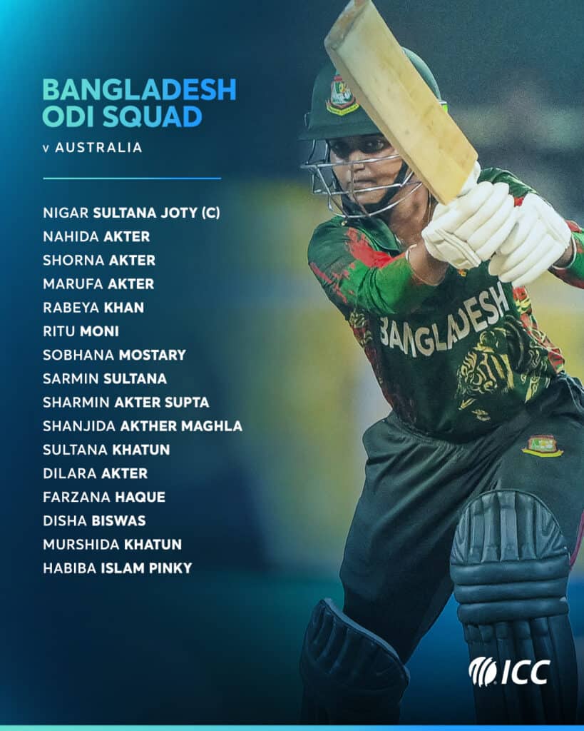 Bangladesh Name 16-Player Squad for Australia ODI Series