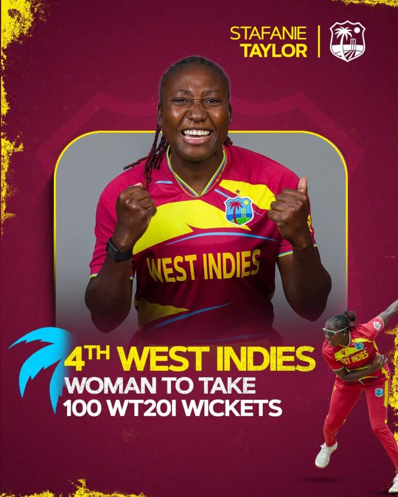 Stafanie Taylor Joins 3,000-Run, 100-Wicket Club in Women’s T20Is