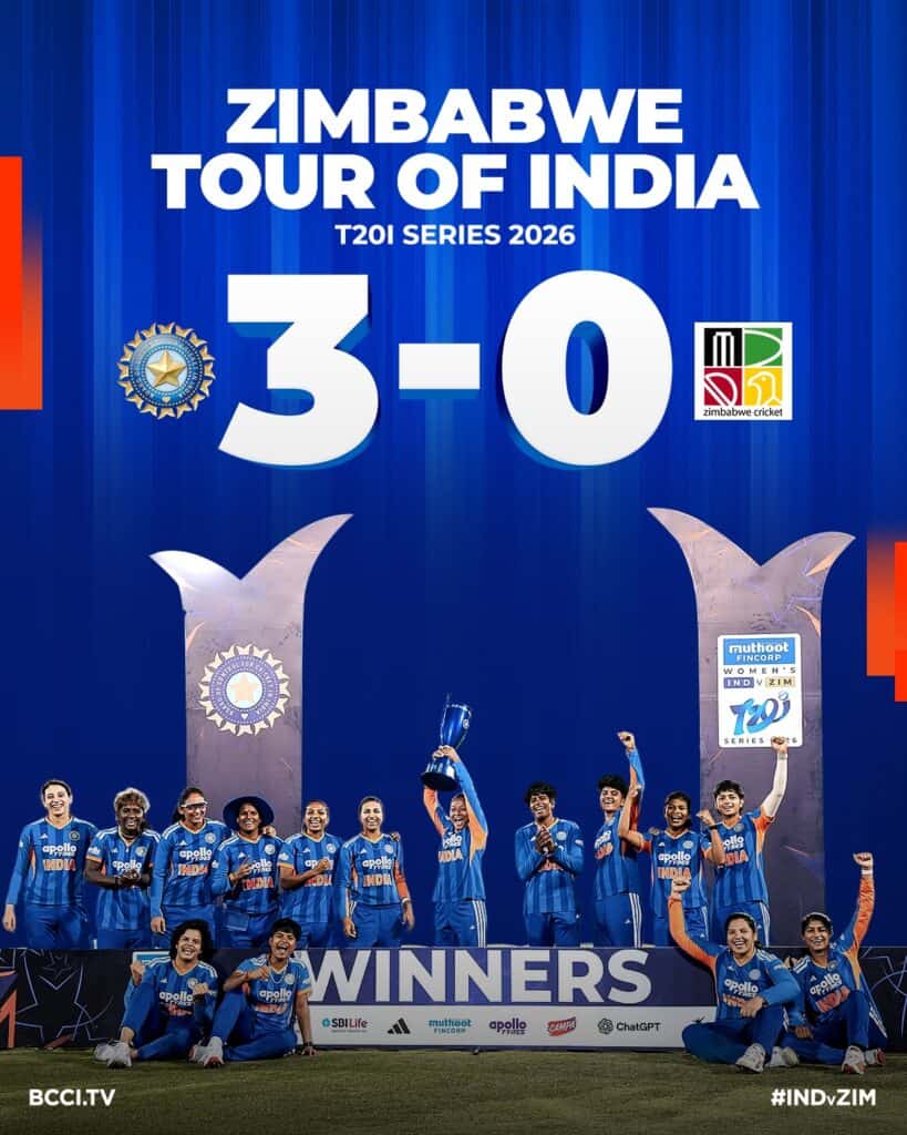 Harmanpreet Kaur’s 91* and Shafali Verma’s 69 Help India Sweep Zimbabwe 3-0 India Women Sweep Zimbabwe 3-0 as Harmanpreet Hits 91*