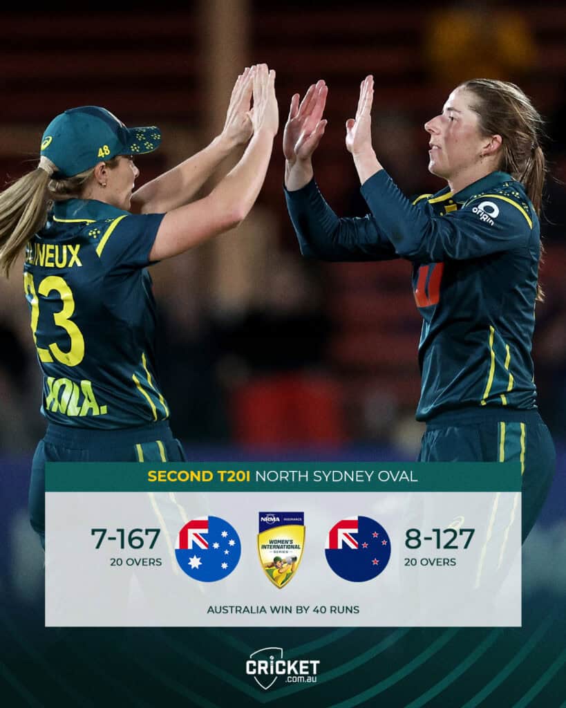 Gardner Stars as Australia Seal T20I Series Against NZ