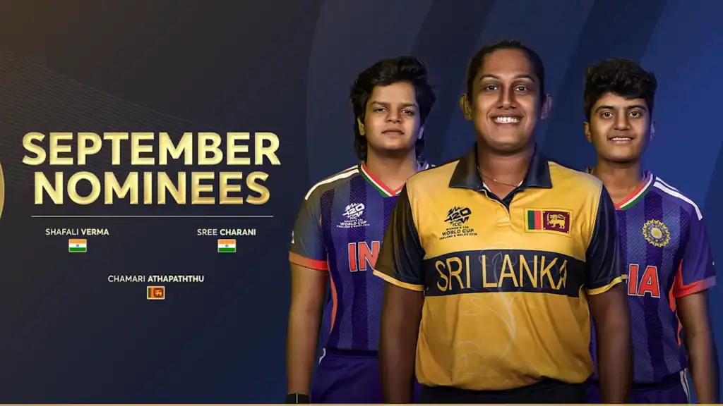 Shafali, Athapaththu, Charani Shortlisted for ICC Award